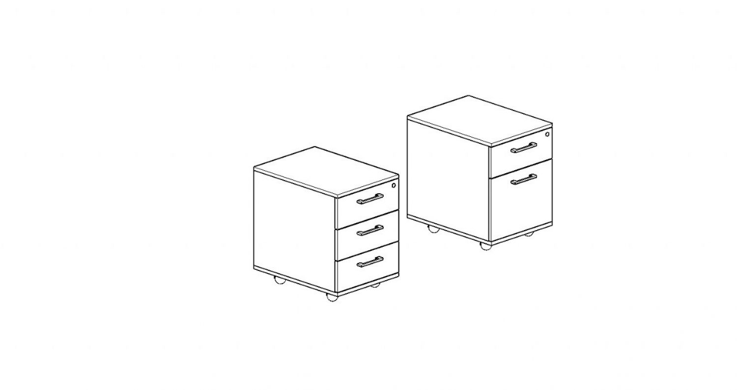 MELAMINE CHEST OF DRAWERS ON WHEELS WITH GREY OR WHITE STRUCTURE